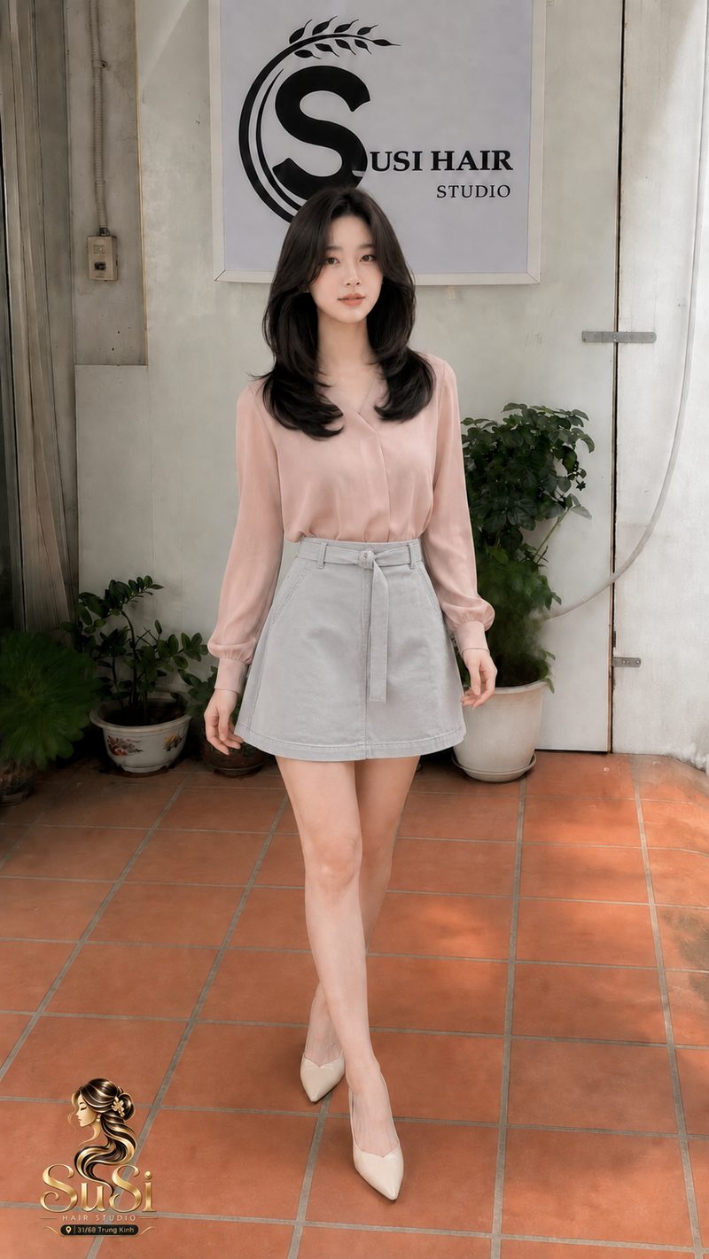 25 Thu Đông Mới Màu Trơn Thường Ngày Mini Váy Nửa Váy Thẳng Phù Hợp…