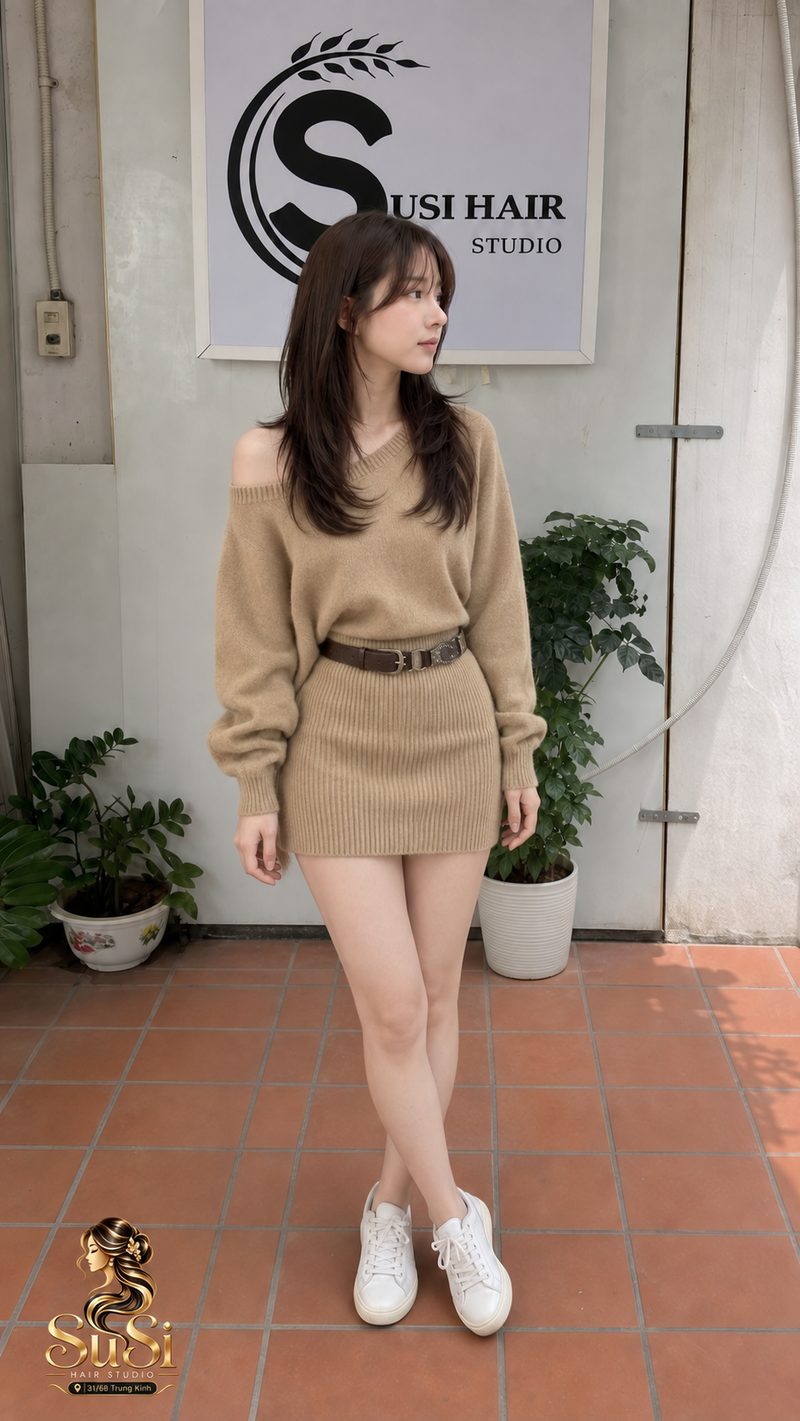 Mùa Thu Mới Dệt Kim Nữ Thu Đông 2024 Mới Slim Fit Giảm Béo Và Vai…